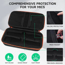 Portable EVA Microphone Storage Case Handheld Mic Box with Dividers Shockproof