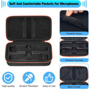 Portable EVA Microphone Storage Case Handheld Mic Box with Dividers Shockproof