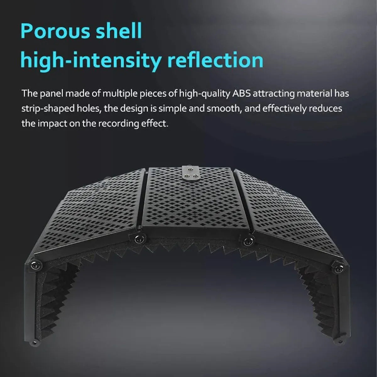 5 Panel Studio Microphone Isolation Shield Noise Reduction Absorber For Studio