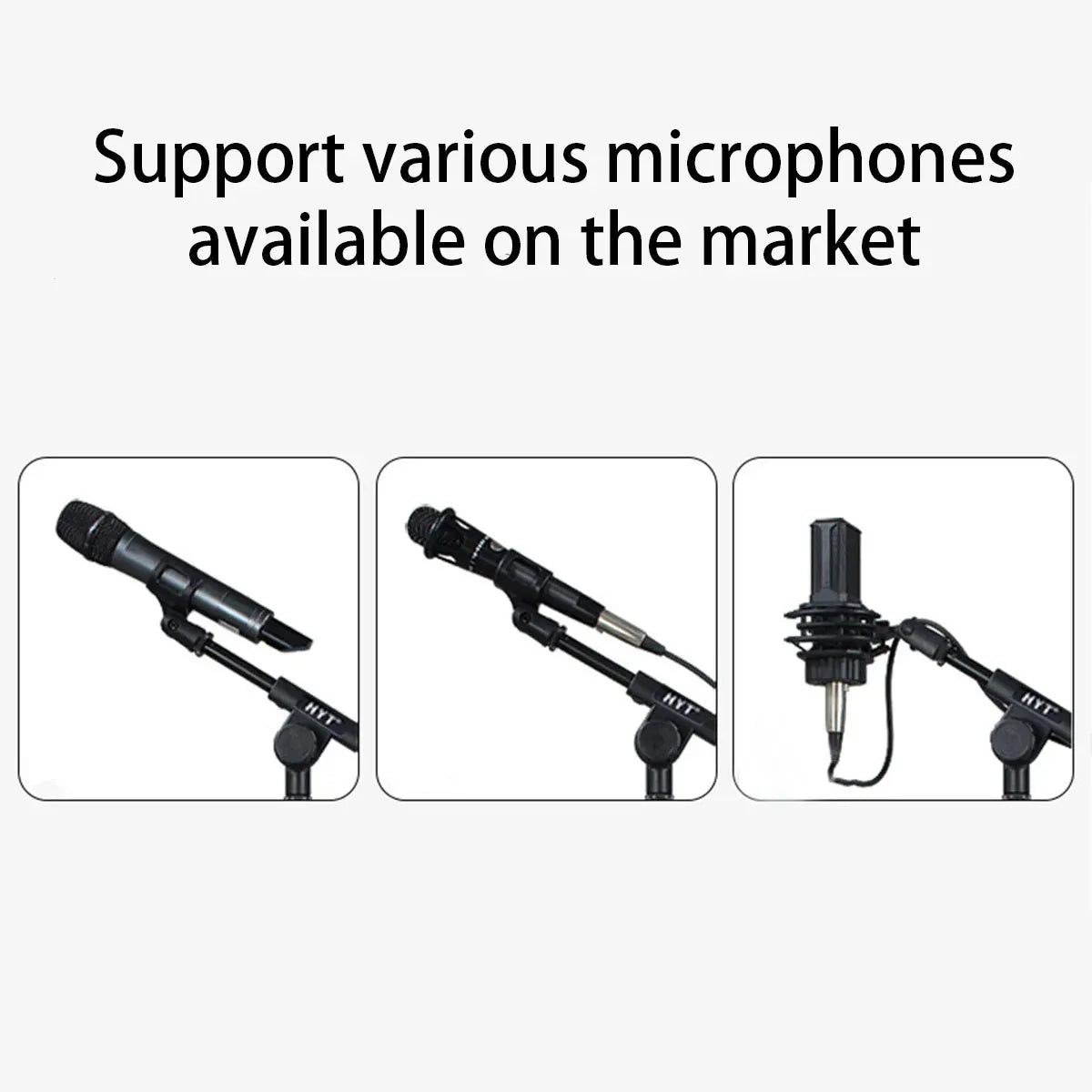 Pickup Microphone Stand Guitar Erhu Drum Band Compact Mic Tripod Small Bracket