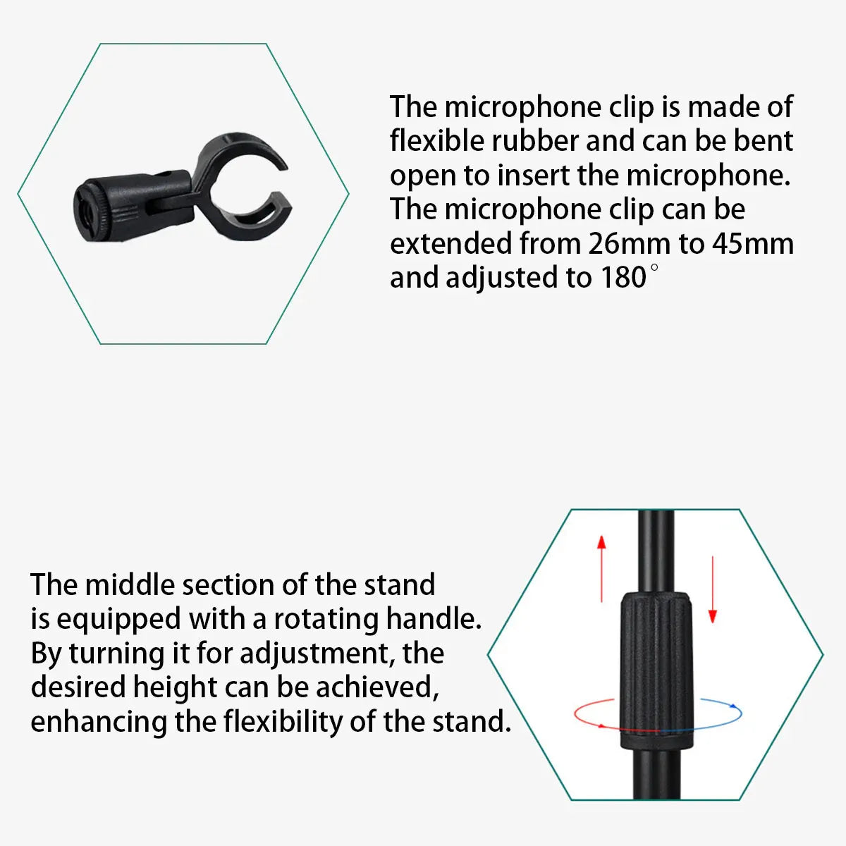Pickup Microphone Stand Guitar Erhu Drum Band Compact Mic Tripod Small Bracket