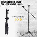 Foldable Adjustable Microphone Tripod Stand Durable NonSlip Stage Studio Karaoke