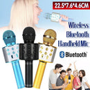 Karaoke Microphone Speaker Wireless Bluetooth Handheld Mic Usb Player Ktv Ws858 - Blue