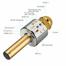 Karaoke Microphone Speaker Wireless Bluetooth Handheld Mic Usb Player Ktv Ws858 - Gold