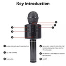 Karaoke Microphone Speaker Wireless Bluetooth Handheld Mic Usb Player Ktv Ws858 - Gold