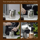 400ml Stainless Steel Manual Milk Frother Double Mesh Strainer Frothing Pitcher