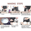400ml Stainless Steel Manual Milk Frother Double Mesh Strainer Frothing Pitcher