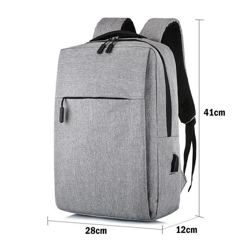 Waterproof Laptop Backpack Bag for Men Women School Travel Business Use - Grey 1 Zipper