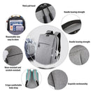 Waterproof Laptop Backpack Bag for Men Women School Travel Business Use - Grey 1 Zipper