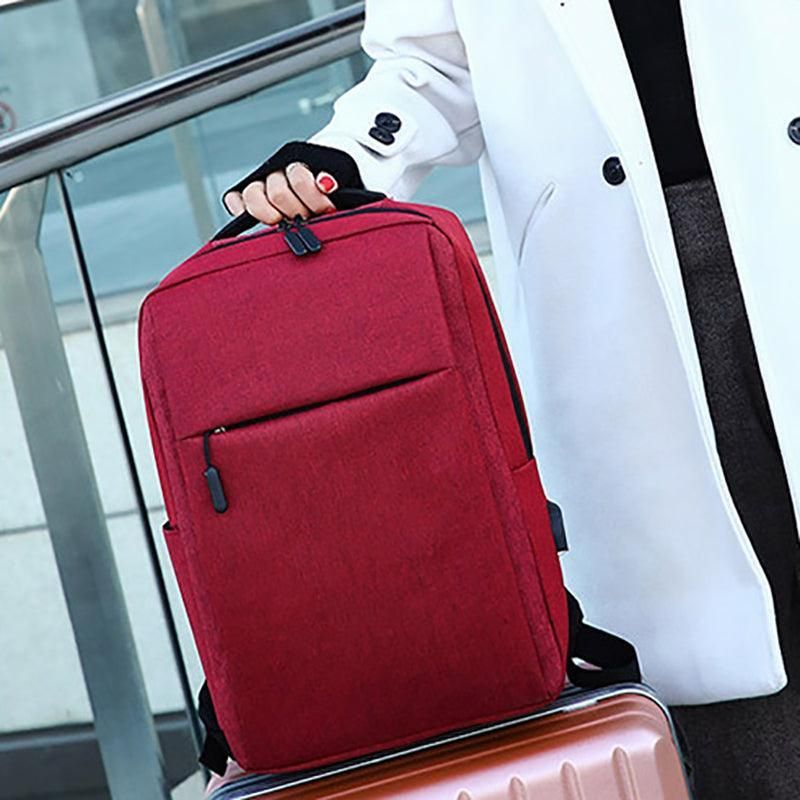 Waterproof Laptop Backpack Bag for Men Women School Travel Business Use - Red 1 Zipper