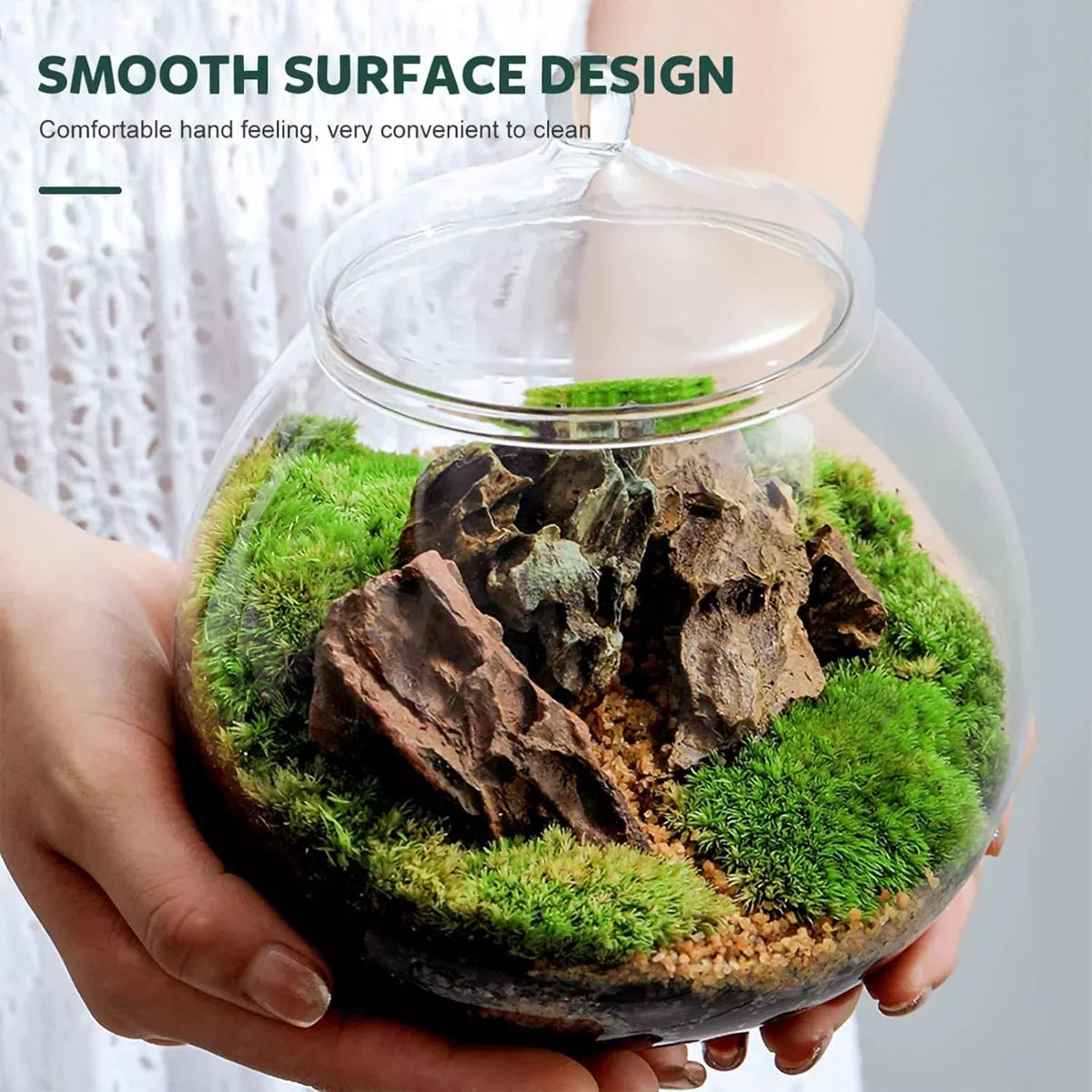 Mini Micro Landscape Eco Glass Bottle Terrarium Desktop Garden Made Nature Gift