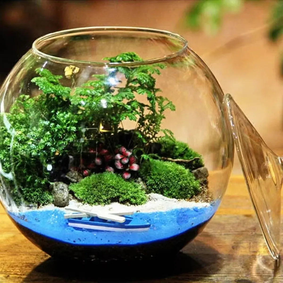 Mini Micro Landscape Eco Glass Bottle Terrarium Desktop Garden Made Nature Gift