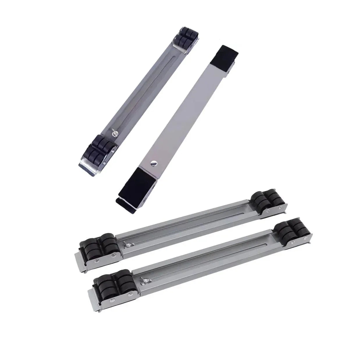 2pcs Adjustable Refrigerator Washing Machine Base Stand Movable Support Shelf - Grooved