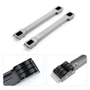 2pcs Adjustable Refrigerator Washing Machine Base Stand Movable Support Shelf - Grooved
