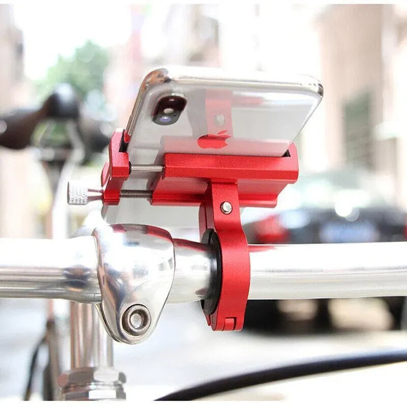 Aluminium Alloy Bicycle Phone Holder Handlebar Mount For Bike Motorcycle - Silver