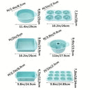 6PCS Silicone Cake Mould Set Baking Pans Nonstick Cupcake Cookie Tools Reusable - Grey