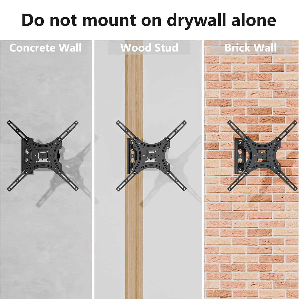 32-55 Inch TV Monitor Wall Mount Bracket Adjustable Telescopic Stable X-Shaped