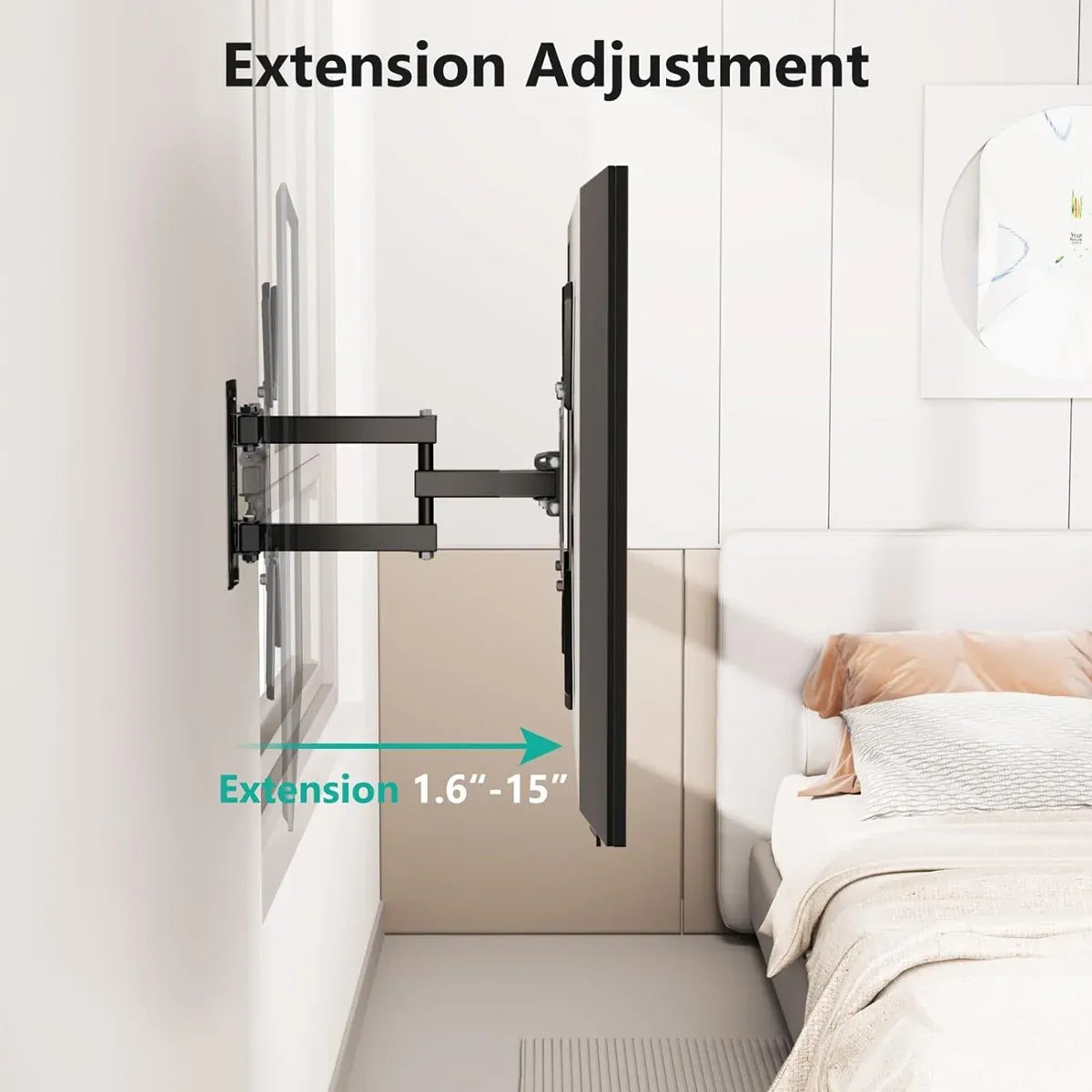 32-55 Inch TV Monitor Wall Mount Bracket Adjustable Telescopic Stable X-Shaped