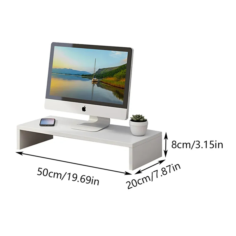 Home Office Computer Monitor Riser Stand Desk Storage Shelf