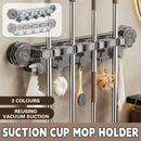 Wall-mounted Mop Fixing Rack Universal Model Strong Suction Cup Bathroom Rack - Transparent