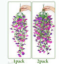 3PCS Artificial Morning Glory Vine Hanging Wall Decoration Flower Decor Garden