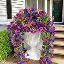 3PCS Artificial Morning Glory Vine Hanging Wall Decoration Flower Decor Garden
