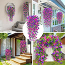 3PCS Artificial Morning Glory Vine Hanging Wall Decoration Flower Decor Garden