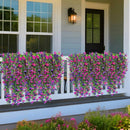 3PCS Artificial Morning Glory Vine Hanging Wall Decoration Flower Decor Garden