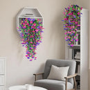 3PCS Artificial Morning Glory Vine Hanging Wall Decoration Flower Decor Garden