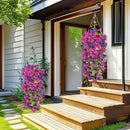 3PCS Artificial Morning Glory Vine Hanging Wall Decoration Flower Decor Garden