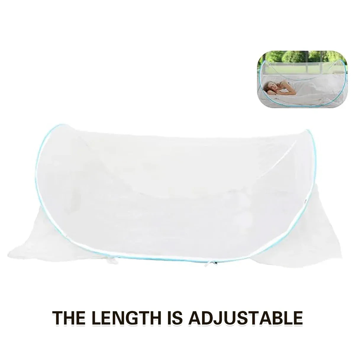 Pop Up Mosquito Net Foldable Portable Bed Travel Dormitory Adjustable Size