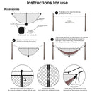 Hammock Mosquito Net Separate Anti-Mosquito Cover For Outdoor Picnic Camping - Green