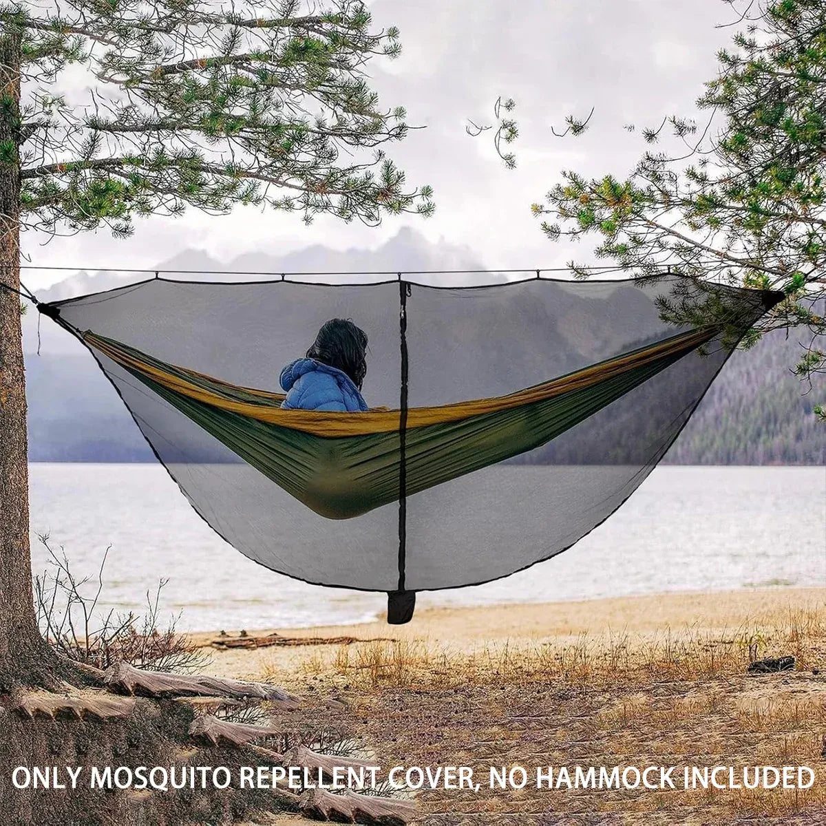 Hammock Mosquito Net Separate Anti-Mosquito Cover For Outdoor Picnic Camping - Green