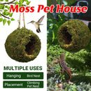 Hanging Bird Nest Moss Shelter Natural Hideout Nesting Hut Cage Decoration