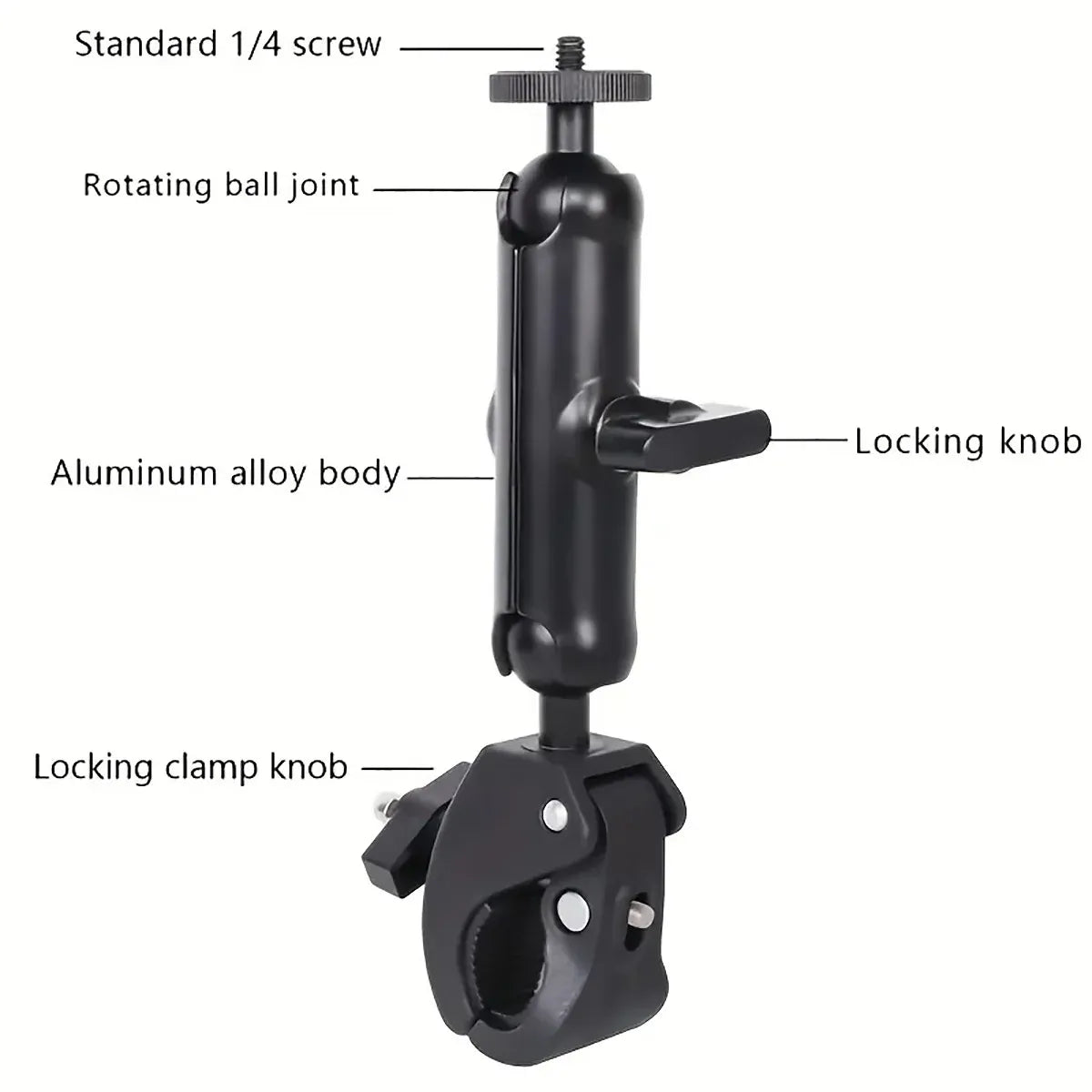 Motorcycle Phone Camera Mount Anti Shake for Bike Scooter Navigation Secure - L