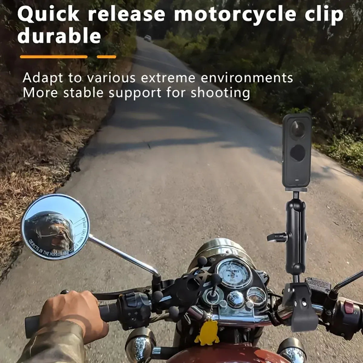 Motorcycle Phone Camera Mount Anti Shake for Bike Scooter Navigation Secure - S