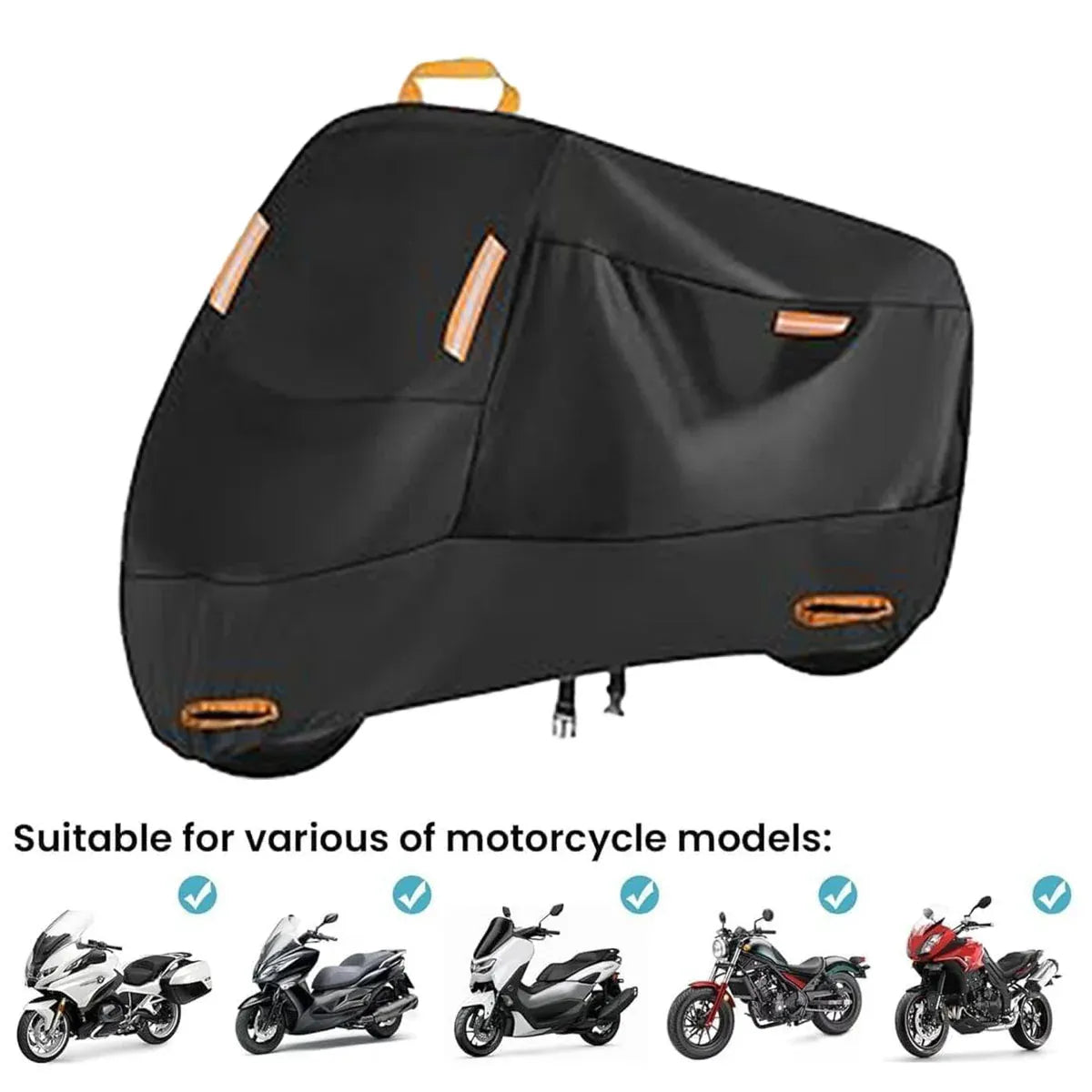 Motorcycle Cover Universal Waterproof Dustproof Bike Cover Outdoor Protection - L