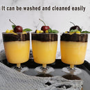 30pcs Clear Hard Plastic Mousse Cake Cup Pudding Ice Cream Dessert Serving Cups