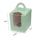50 Pack Premium Cupcake Boxes with Window Thickened Cardboard Muffin Holders - Black