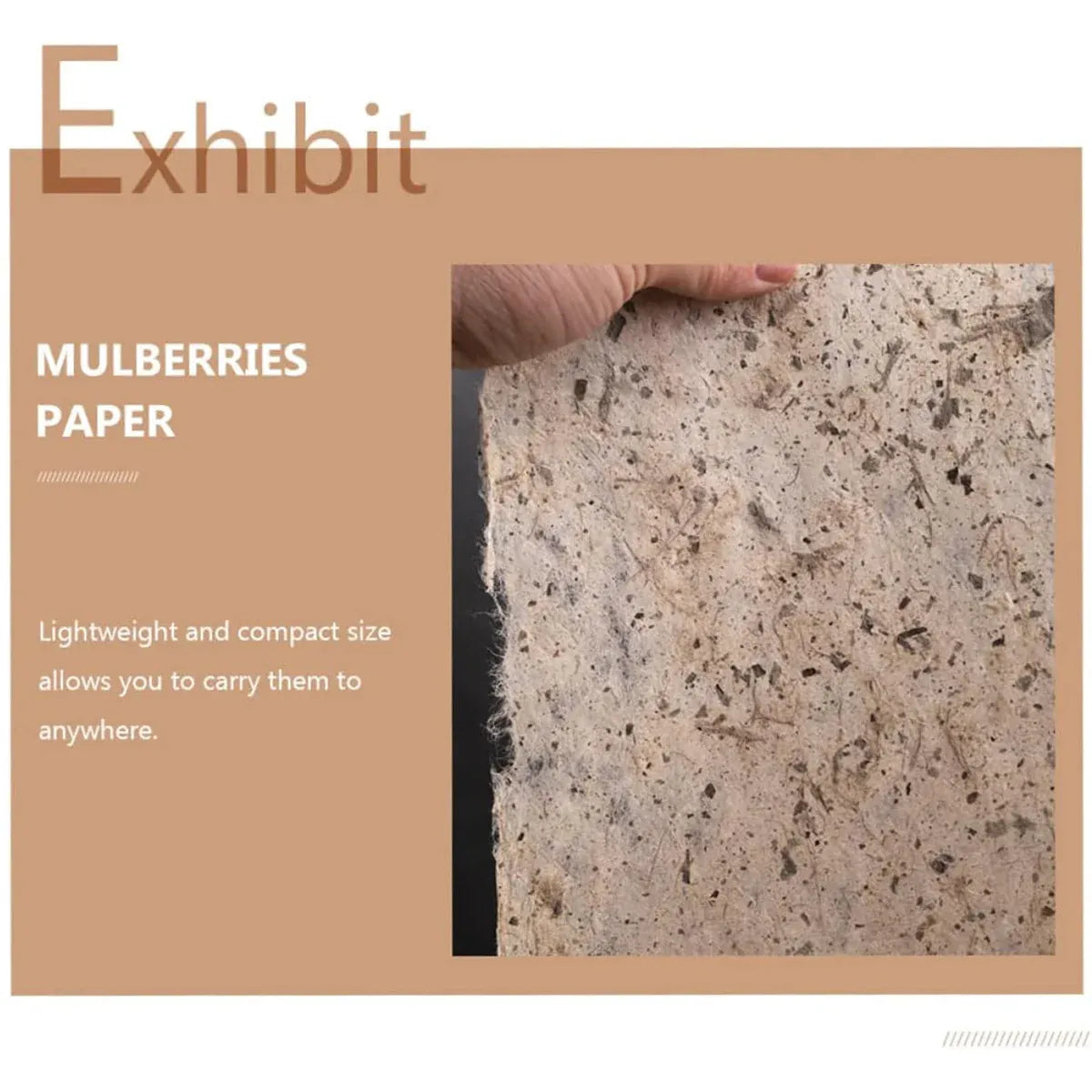 50 Sheets Handmade Mulberry Paper Traditional Craft for Calligraphy Painting