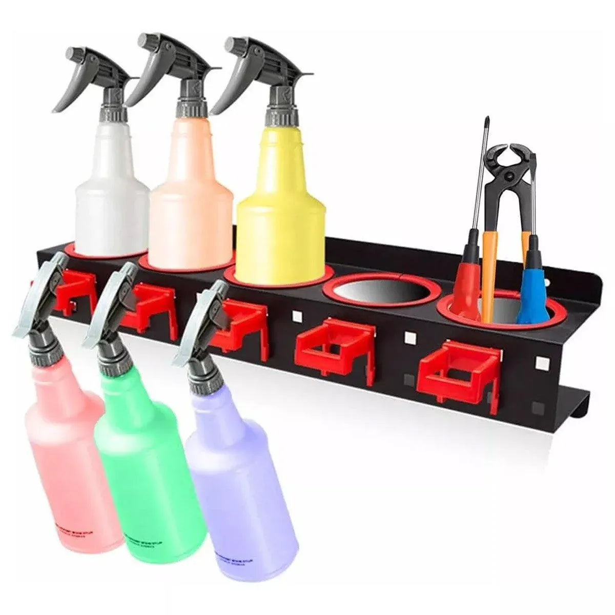 Car Wash Spray Bottle Holder Wax Abrasive Rack Wall Mount Detailing Storage Rack