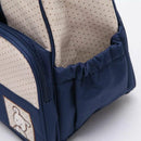 5Pcs Travel Nappy Bag Set with Shoulder Tote and Changing Organiser Bags - Black