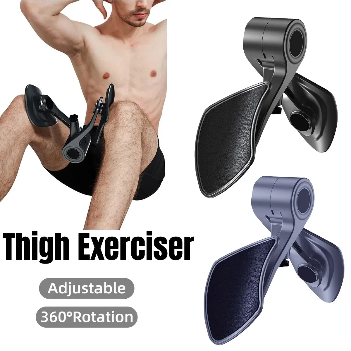 Hip Trainer Kegel Exerciser For Inner Thigh Leg Arm Pelvic Floor Muscle Buttocks - Black