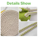 Handmade Wool Woven Mushroom Bag Fashion Shoulder Crossbody Womens Bucket Bag