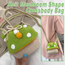 Handmade Wool Woven Mushroom Bag Fashion Shoulder Crossbody Womens Bucket Bag