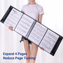 A4 Piano 4 Page Music Sheet Folder Binder Replaceable Inner Core Durable Use
