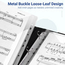 A4 Piano 4 Page Music Sheet Folder Binder Replaceable Inner Core Durable Use