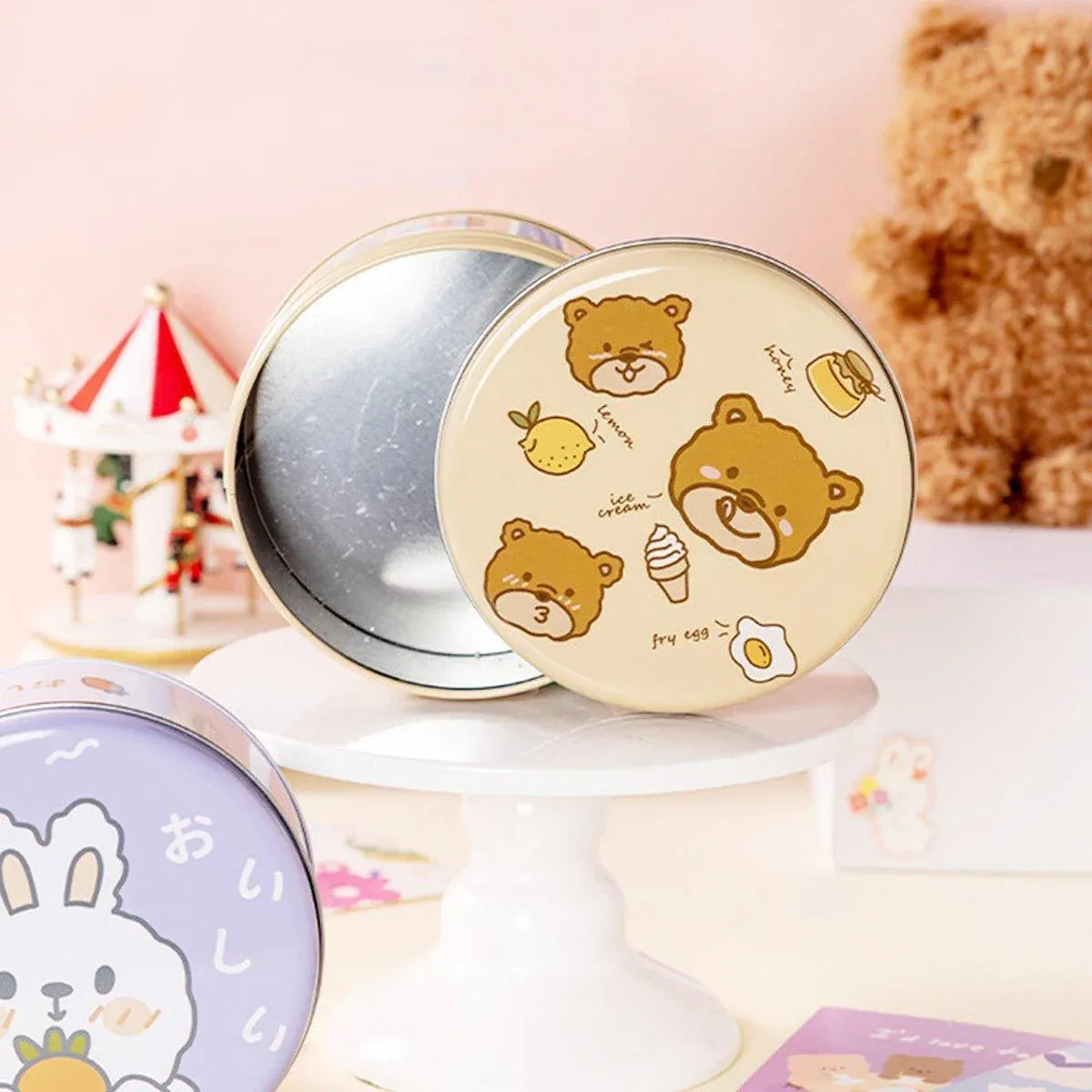 10PCS Cookie Tin Box Metal Biscuit Gift Box Candy Packaging Dragon Year Baking - Carrot Rabbit
