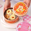 10PCS Cookie Tin Box Metal Biscuit Gift Box Candy Packaging Dragon Year Baking - Carrot Rabbit