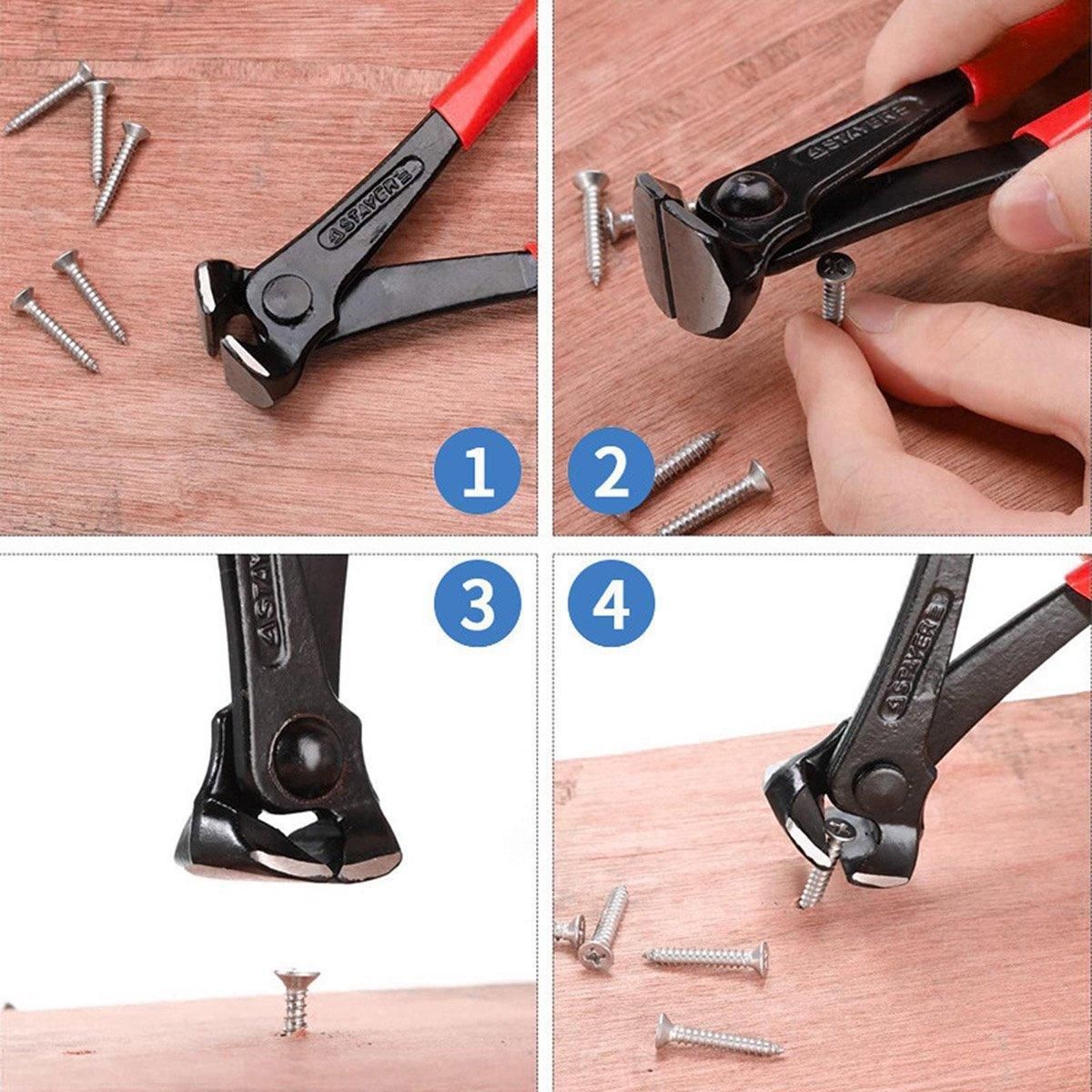 Nail Puller Nail Remover Tool Cutting Pliers Carpenter Tools End Cutting Pliers - 8 inch